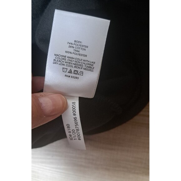 NWT Express Women's Black Ruffle Long Sleeve Sweatshirt Dress Tunic Size XS - Picture 6 of 12